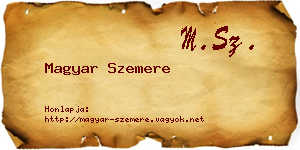 Magyar Szemere névjegykártya