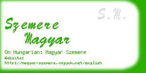 szemere magyar business card